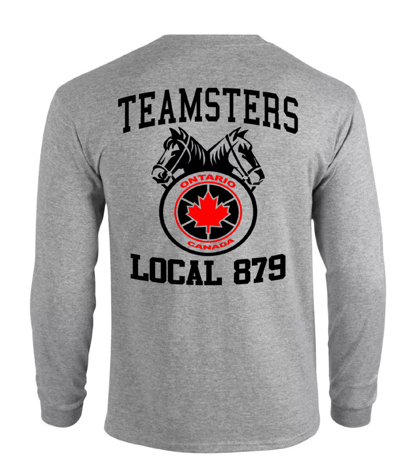 GREY COTTON LONG SLEEVE T-SHIRT