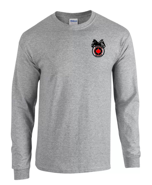 GREY COTTON LONG SLEEVE T-SHIRT