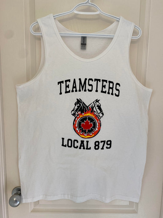 TEAMSTER 879 MUSCLE SHIRT - WHITE